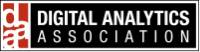 The black and red logo for the Digital Analytics Association