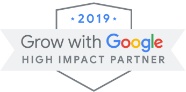 The Grow with Google High Impact Partner logo for 2019