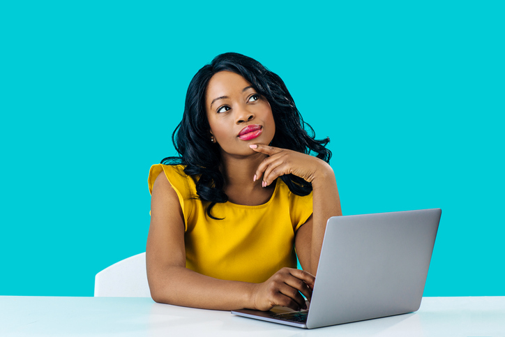 Woman thinking of questions - Digital Marketing Agency